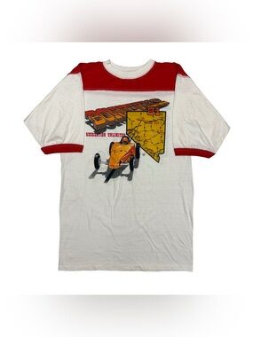 Vintage 1981 Bonneville Recreation Unlimited Salt Flat T Shirt Red White Large